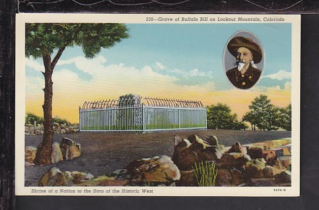 Grave of Buffalo Bill,Lookout Mountain,CO Postcard 