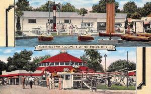 Toledo Ohio Walbridge Park Amusement Center Multiview Antique Postcard K58137