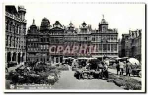 Old Postcard Brussels Grand Place Brussel Oroote Markt