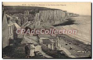 Old Postcard Ault The Way Of Customs And The Cliffs