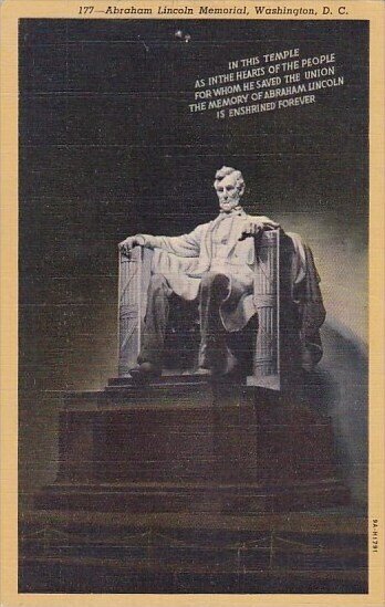 Abraham Lincoln Memorial Washington DC 1945