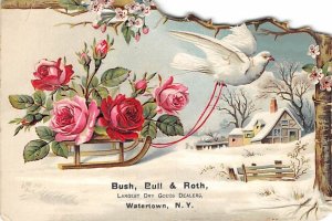 Approx. Size: 4 x 6.5 Bush, bull & Roth  Late 1800's Tradecard Non  