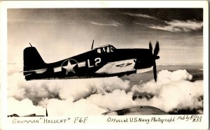 RPPC Grumman Hellcat F6F US Navy Photograph Real Photo Vintage Postcard G57