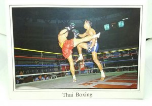 Thai Boxing Muay Thai Bangkok Vintage Postcard Thailand