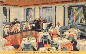 Chicago Illinois 1940s Postcard Blackstone Hotel Balinese Room 