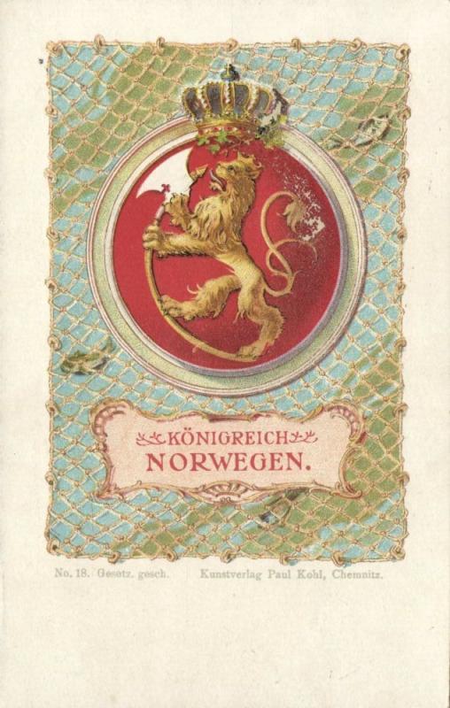 norway norge, Königreich Norwegen, Coat of Arms (1899)