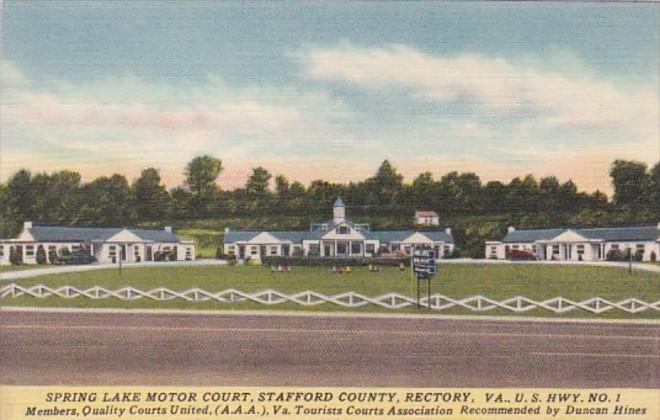 Virginia Stafford County Spring Lake Motor Court