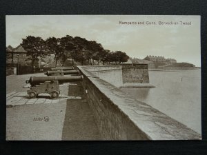 Northumberland BERWICK ON TWEED Ramparts & Guns c1906 RP Postcard by Valentine