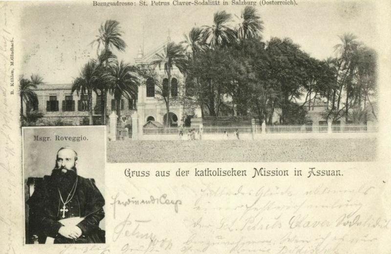 egypt, ASWAN ASSUAN, Mission House, Missionary Roveggio (1901) Postcard