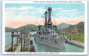WWI USS New York Battleship Navy Postcard Ship