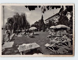 Postcard Lido Hotel Reber Locarno Switzerland