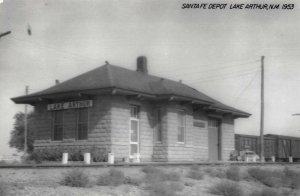 Santa Fe Depot Lake Arthur New Mexico Train Station Photo Vintage Postcard RR11