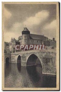 Old Postcard Vieux Chateau Laval and the Bridge