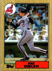1987 Topps Baseball Card Pat Tabler Cleveland Indians sk3062