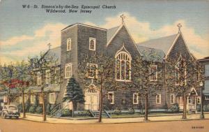 WILWOOD, NJ New Jersey  ST SIMEON'S BY THE SEA EPISCOPAL CHURCH  1951 Postcard