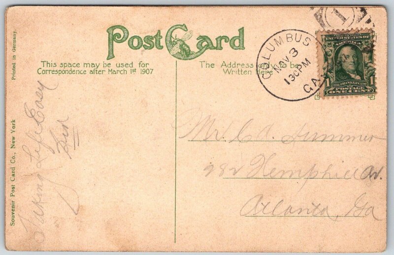 Columbus Georgia 1910 Postcard YMCA Building