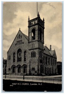 c1950's First Methodist Episcopal Church Building Camden New Jersey NJ Postcard