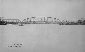 H84/ Hinckley Maine RPPC Postcard c1910 New Bridge River 38