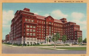 Vintage Postcard De Paul Hospital Finest Outstanding Architecture St. Louis MO