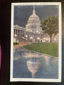 Vintage Postcard 1930-1945 United States Capitol in rain, Washington, D.C.