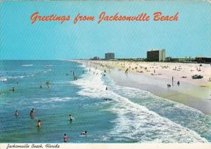 Florida Jacksonville Beach Greetings Looking South From The Pier