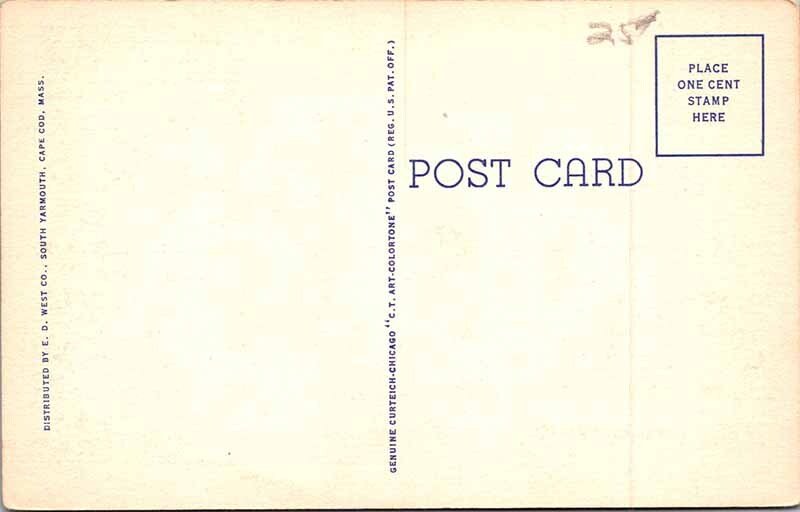 Postcard HOUSE SCENE Cape Cod Massachusetts MA AM6169