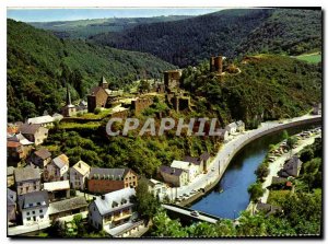 Modern Postcard Esch sur Sure Luxembourg Chateau feudal