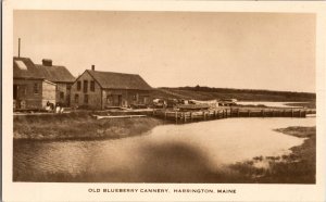 View of Old Blueberry Cannery, Harrington ME Vintage Postcard R47