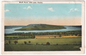 Bluff Point And Lake Keuka,New York, Vintage 1936 Postcard