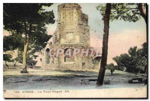 Postcard Old Nimes La Tour Magne