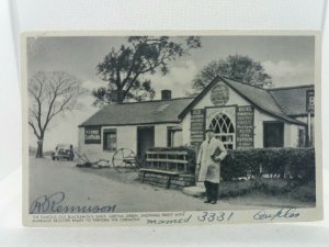 Vintage Postcard Old Blacksmiths Shop Gretna Green Signed by R Rennison in 1938