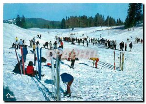 Modern Postcard Les Rousses sports resort of Winter Cradle