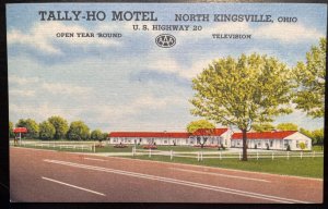 Vintage Postcard 1953 Tallyho Motel, North Kingsville, Ohio (OH)