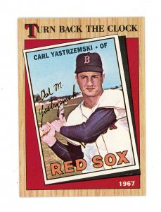 Topps Chewing Gum Co. Sports Card. Carl Yastrzemski, Red Sox