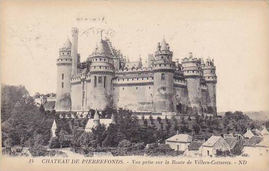 France Pierrefonds Le Chateau Vue prise sur la Route de Villers-Cotterets 1924