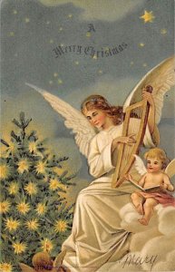 Angel Post Card, Angles Postcard Merry Christmas 1906