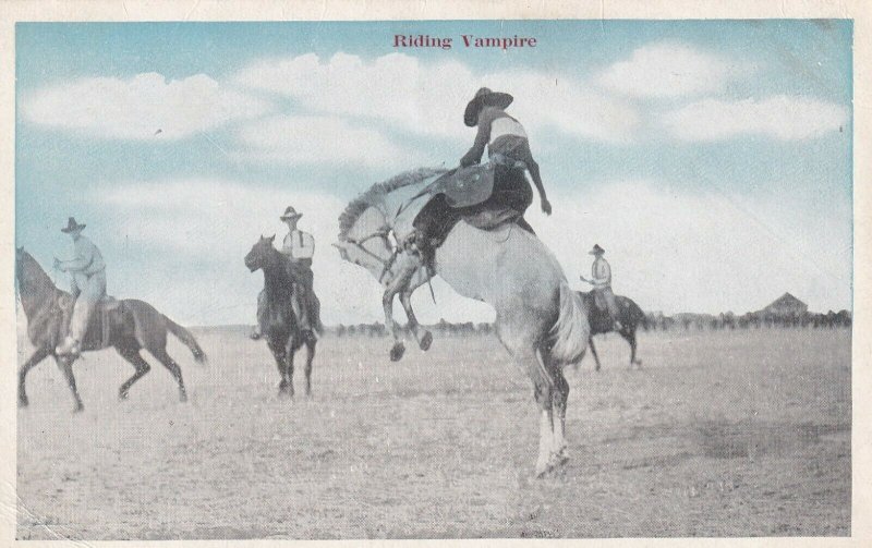 Cowboy Riding Vampire, Horse, 1900-10s