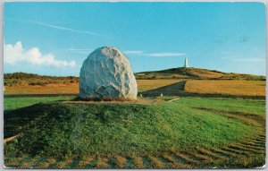 Granite Marker Wright Brothers Flight Kitty Hawk North Carolina USA Postcard H72