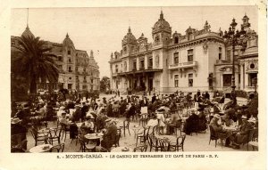 France - Monte Carlo. The Casino & Terraces of Café de Paris