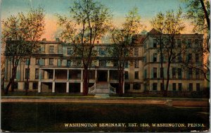 Vtg 1910s Washington Seminary Washington Pennsylvania PA Postcard