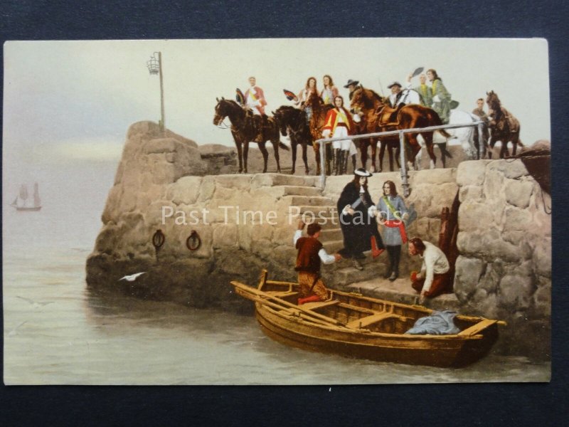 A LOST CAUSE. FLIGHT OF KING JAMES II Andrew Carrick Gow Old Postcard Photochrom