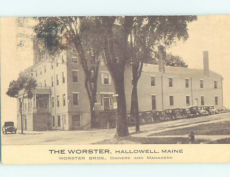 1930's HOTEL SCENE Hallowell - Near Augusta Maine ME ...