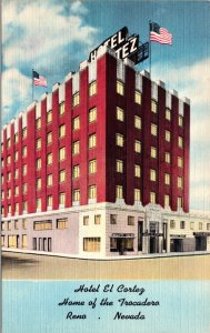 Linen Postcard Hotel El Cortez in Reno, Nevada