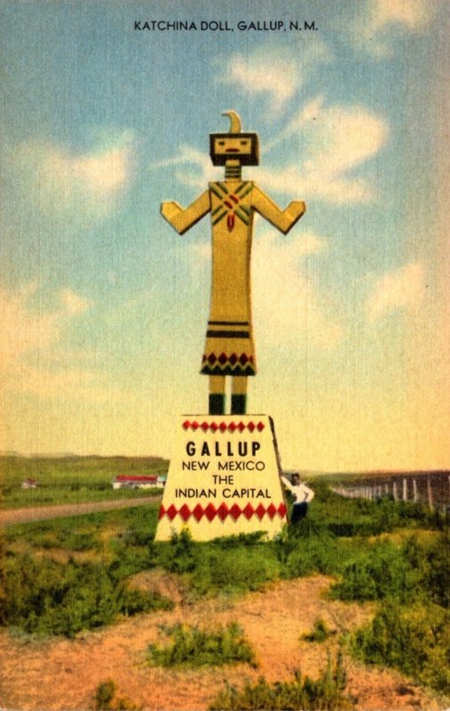 New Mexico Gallup Giant Indian Katchina Doll Along Highway