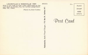 Louisville & Nashville 1950 Railroad Train Coal Dock Corbin Kentucky postcard