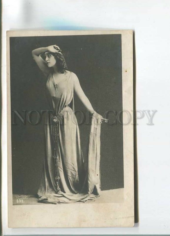 482292 Lina CAVALIERI Italian OPERA Singer FASHION Braided Belt PHOTO REUTLINGER