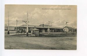 West Barnstable MA Cape Cod Railroad Train Depot Station Postcard