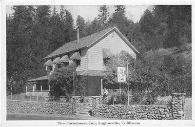 THE FARMHOUSE INN Laytonville, CA Harry Elliott Ranch c1910s Vintage Postcard 