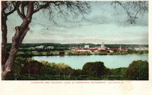 Vintage Postcard Lagunita & General View Of Stanford University California CA