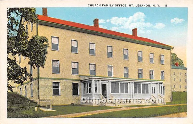 Church Family Office Mount Lebanon, NY, USA Unused 